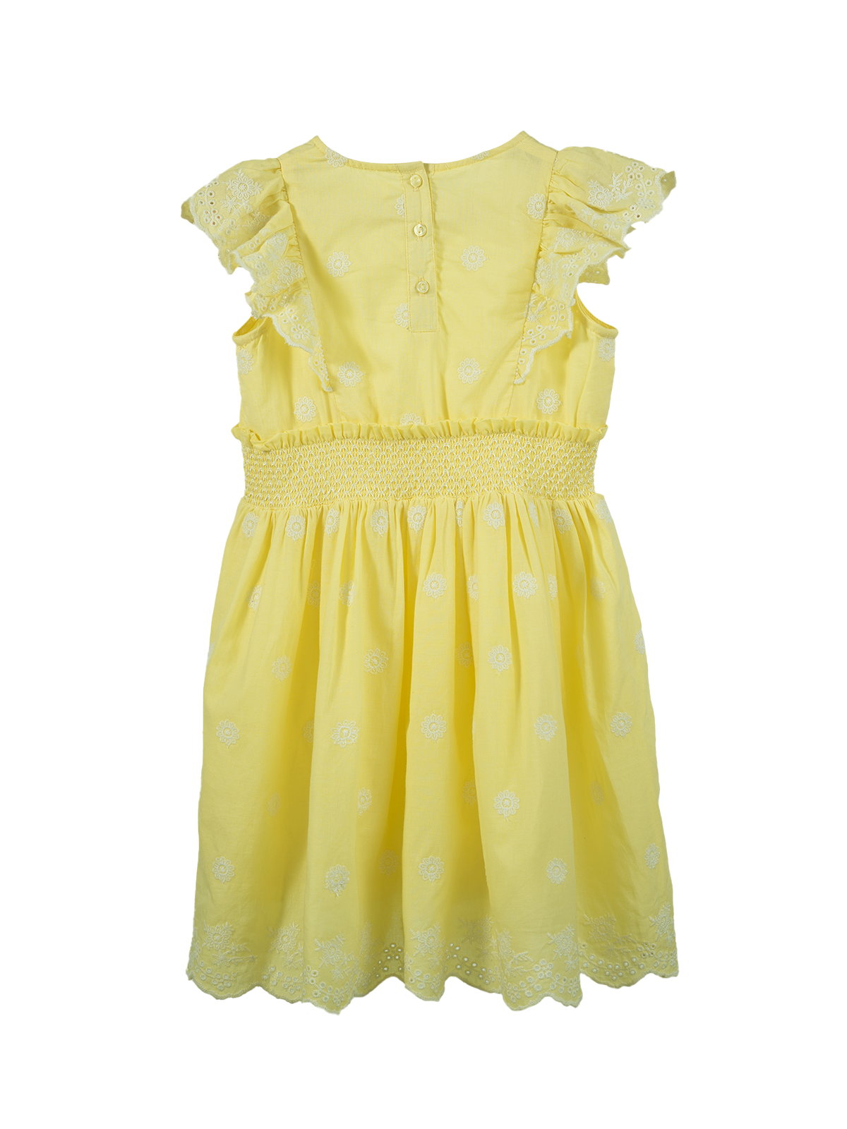 Golden Frill Embroidered Dress