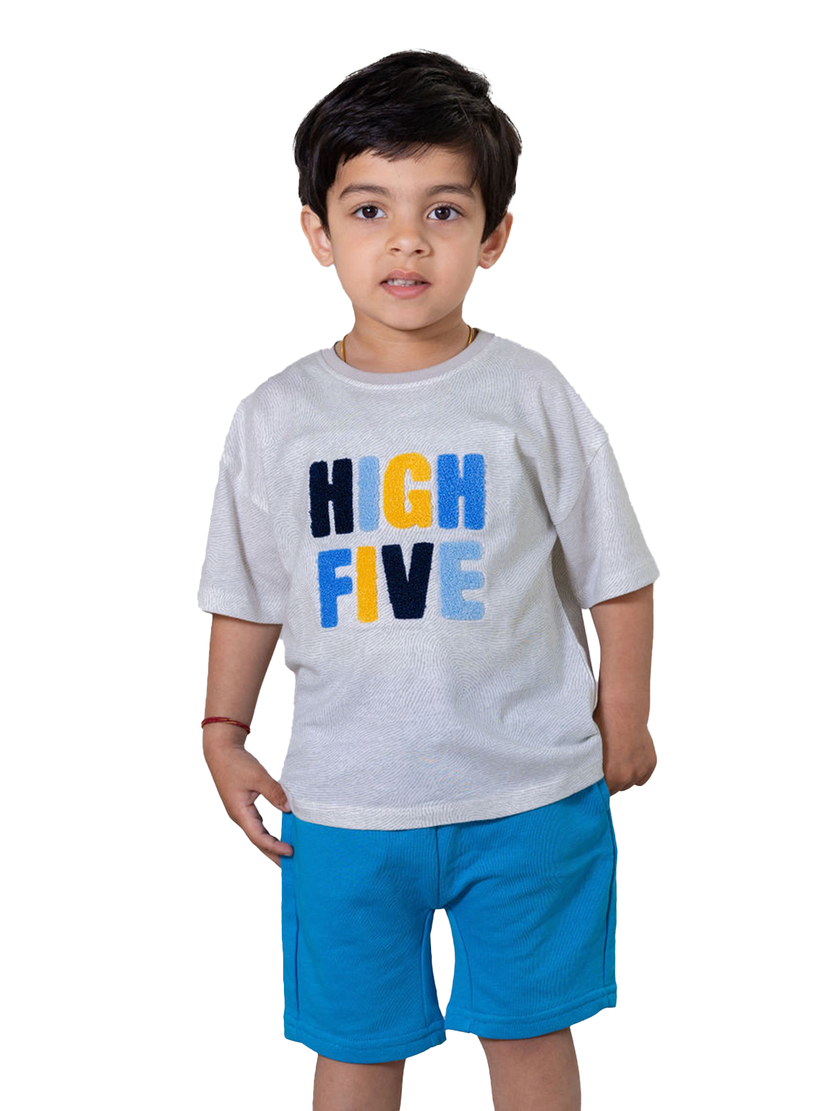 High Five Embroidered Tee