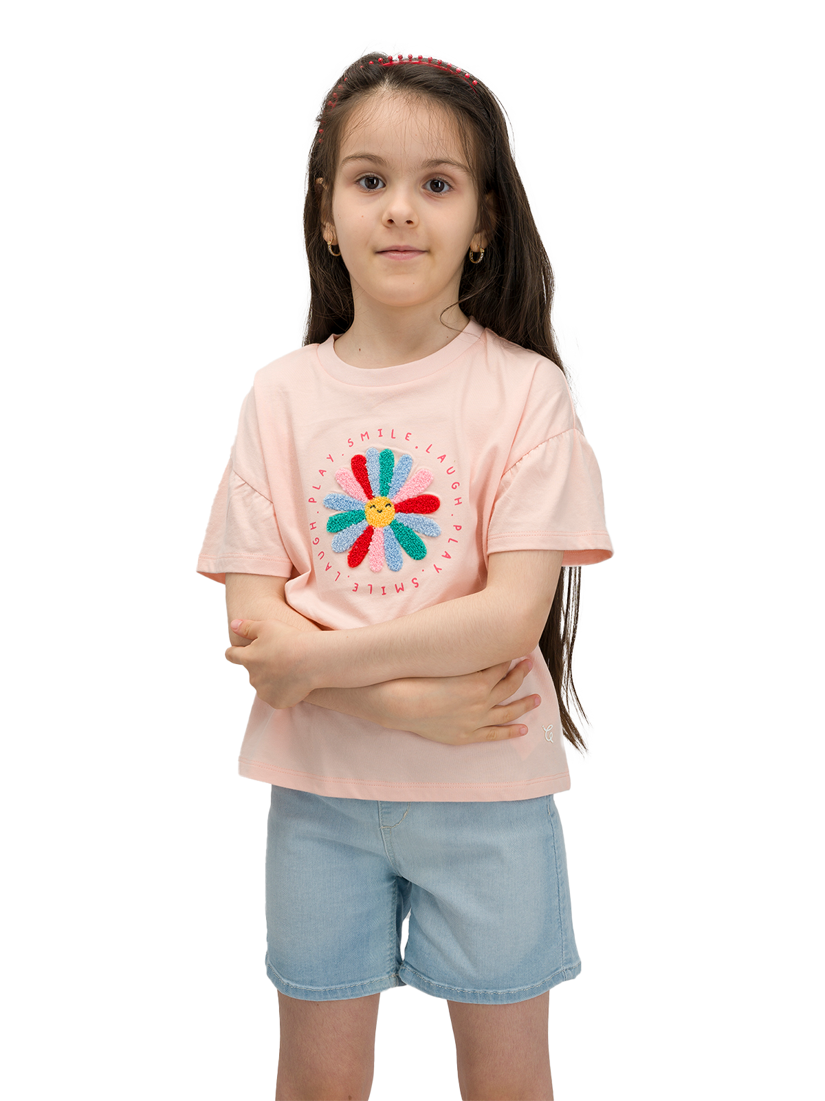 Smiley Bloom Ruffle Tee