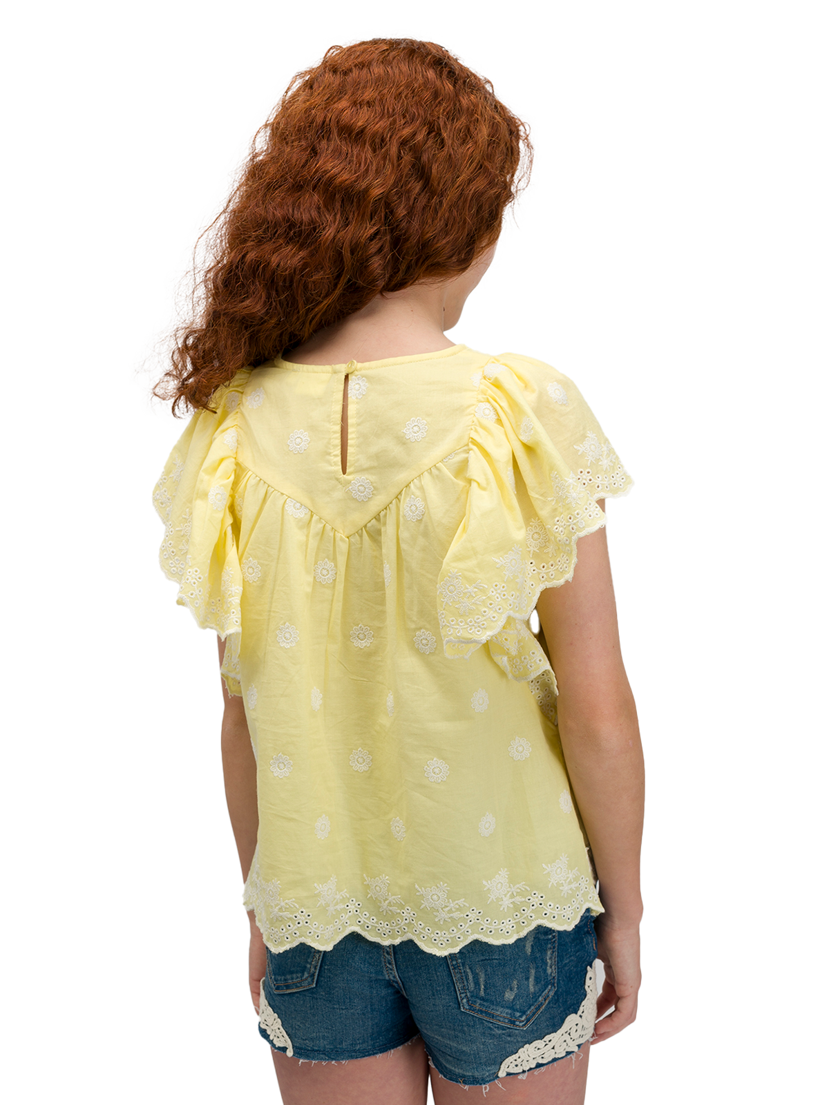 Sunbeam Scallop Embroidered Top