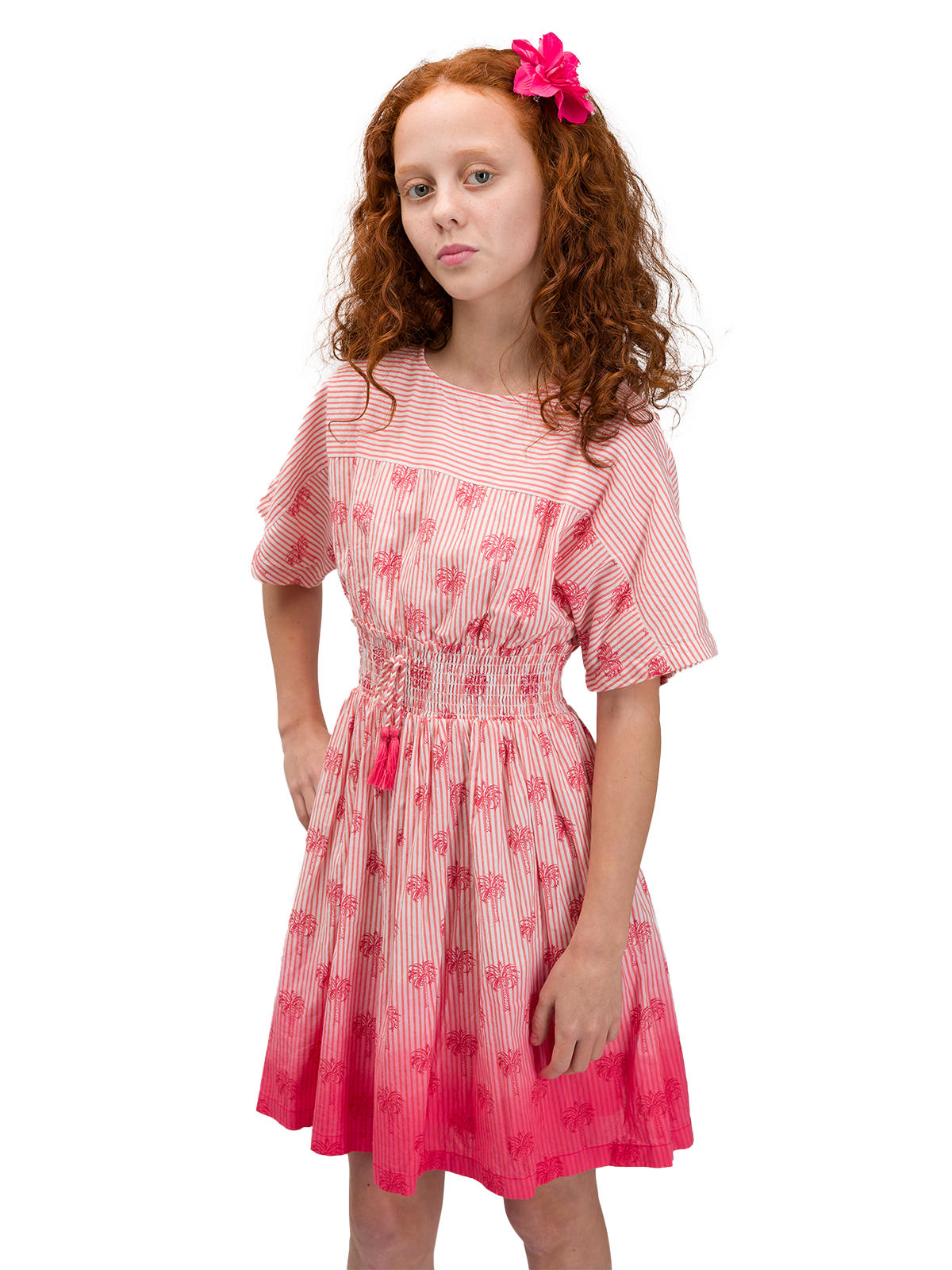 Tropical Sunset Tassel Dress